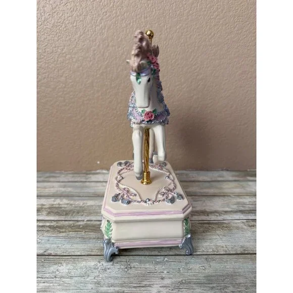 San Francisco Music Box Co Vanessa Carousel Horse Music Box Maureen Drdak Ltd Ed - Picture 8 of 17
